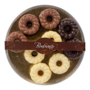 Bonbiance - Chocolade kerst kransjes melk/puur/wit - 400 gram