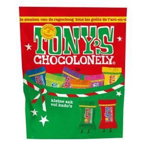 Tony's Chocolonely Tiny Tony's Chocolade Kerstmis Special - Mix Kerst Chocolaatjes - 135 gram