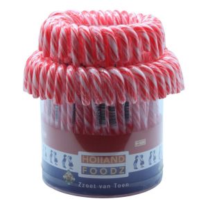 Holland Foodz - Candy Canes Rood / Wit - 72 stuks - zuurstokken - kerstboom