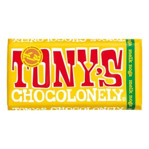Tony's Chocolonely Melk Noga Chocolade Tablet - 180 gram