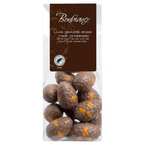 Bonbiance - Melkchocolade luxe paaseitjes pindakaas - pindakaas - 150 gram