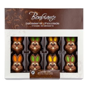 Bonbiance - Haasjes Met Gekleurde Oortjes - 540 Gram - Melkchocolade - Paashaas