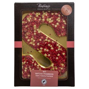 Bonbiance - Chocolade letter wit matcha framboos - Sinterklaas