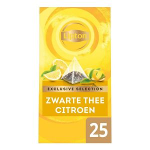 Lipton - Exclusive Selection Zwarte Thee Citroen - 25 zakjes