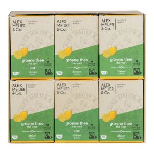 Alex Meijer - Groene Thee Citroen FT - 6 pakken x 10 stuks x 1,5 gram