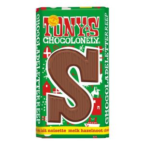 Tony's Chocolonely Chocolade Letter S - Melk Hazelnoot - 180 gr