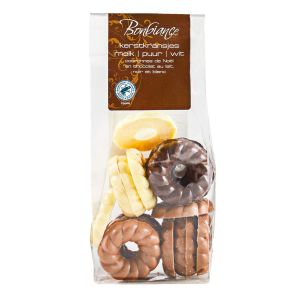 Bonbiance kerst kransjes melk, wit en puur - 150 gram