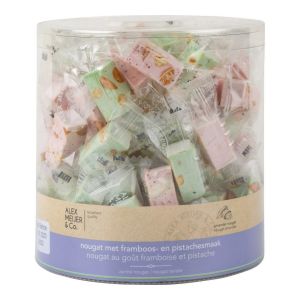 Nougat Framboos-pistache- silo 700 gram