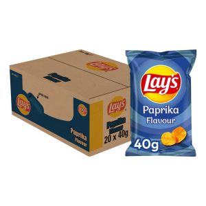 Lay's Chips met Paprika Smaak - doos 20 stuks à 40 gram