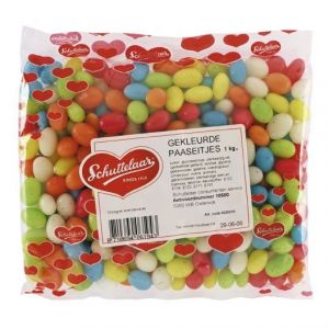 Schuttelaar - Vuleitjes Maxi Gekleurd - 1 Kilo - Pasen - Paaszoetwaren - Paaseieren - Gekleurde Paaseitjes