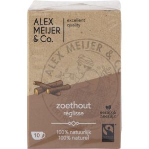 Alex Meijer Fair Trade Theezakjes Zoethout, 60 zakjes 2 gram